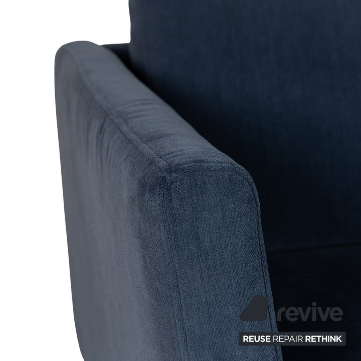 BoConcept Osaka Fabric Corner Sofa Blue Dark Blue Recamiere Right Sofa Couch