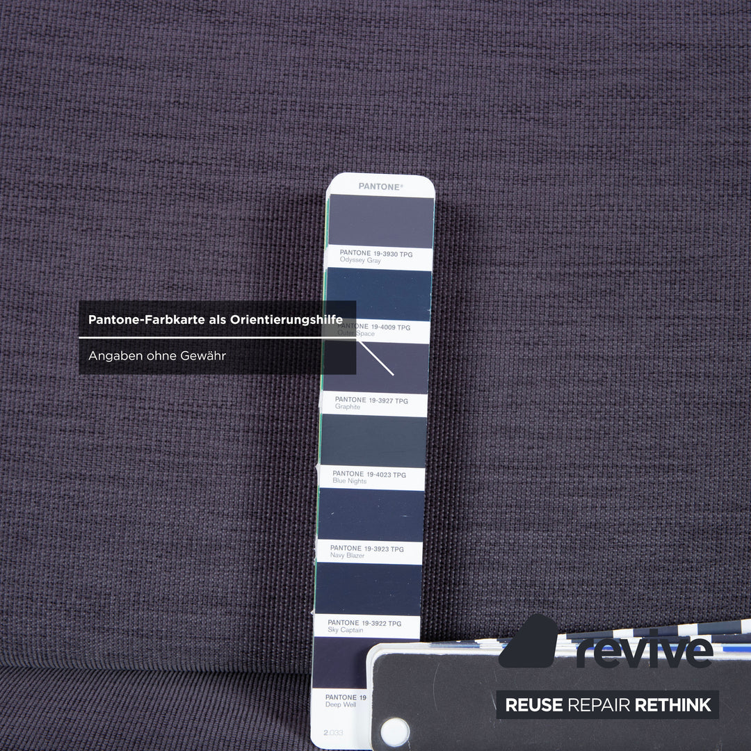 BoConcept Osaka Stoff Ecksofa Blau Lila Aubergine Sofa Couch