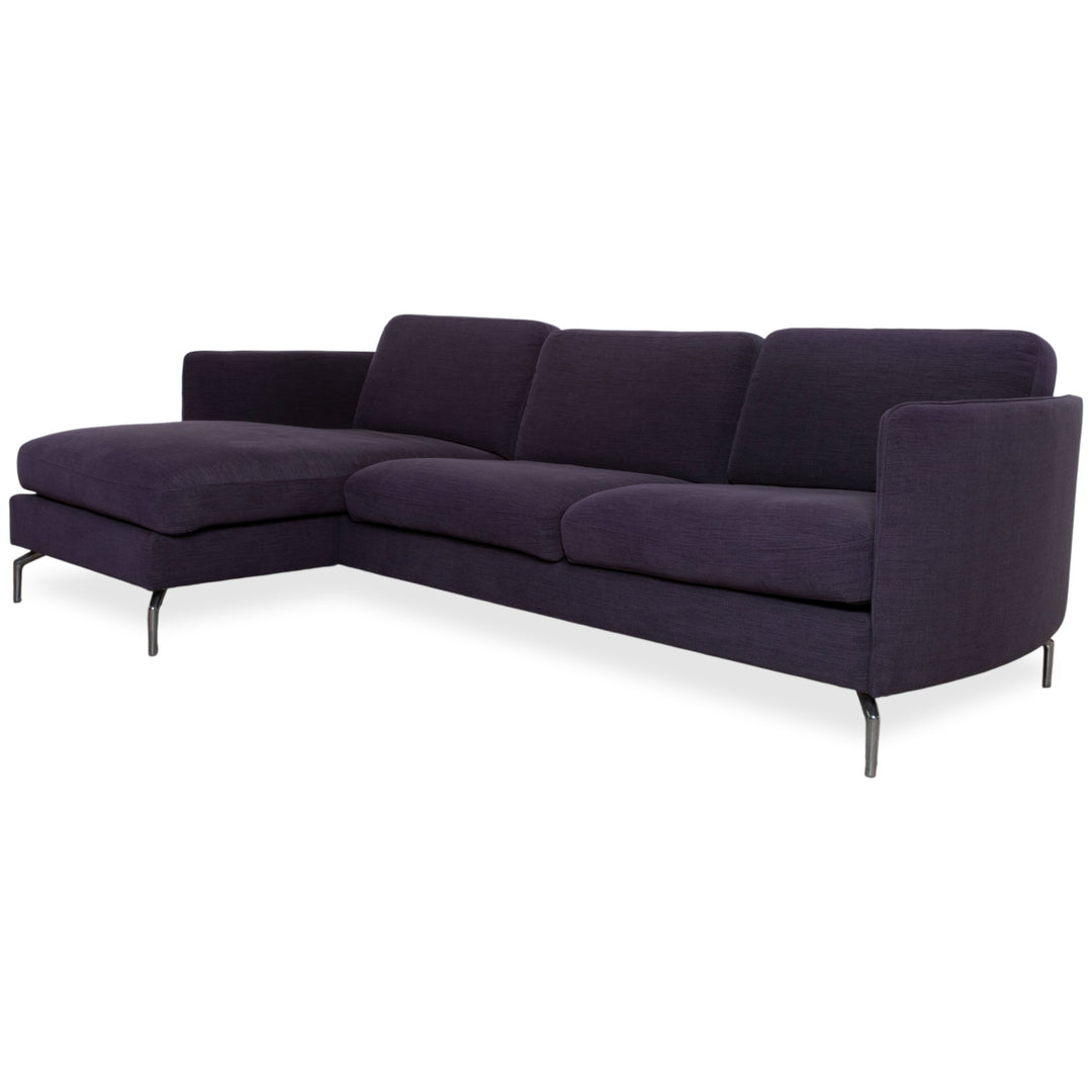 BoConcept Osaka Stoff Ecksofa Blau Lila Aubergine Sofa Couch