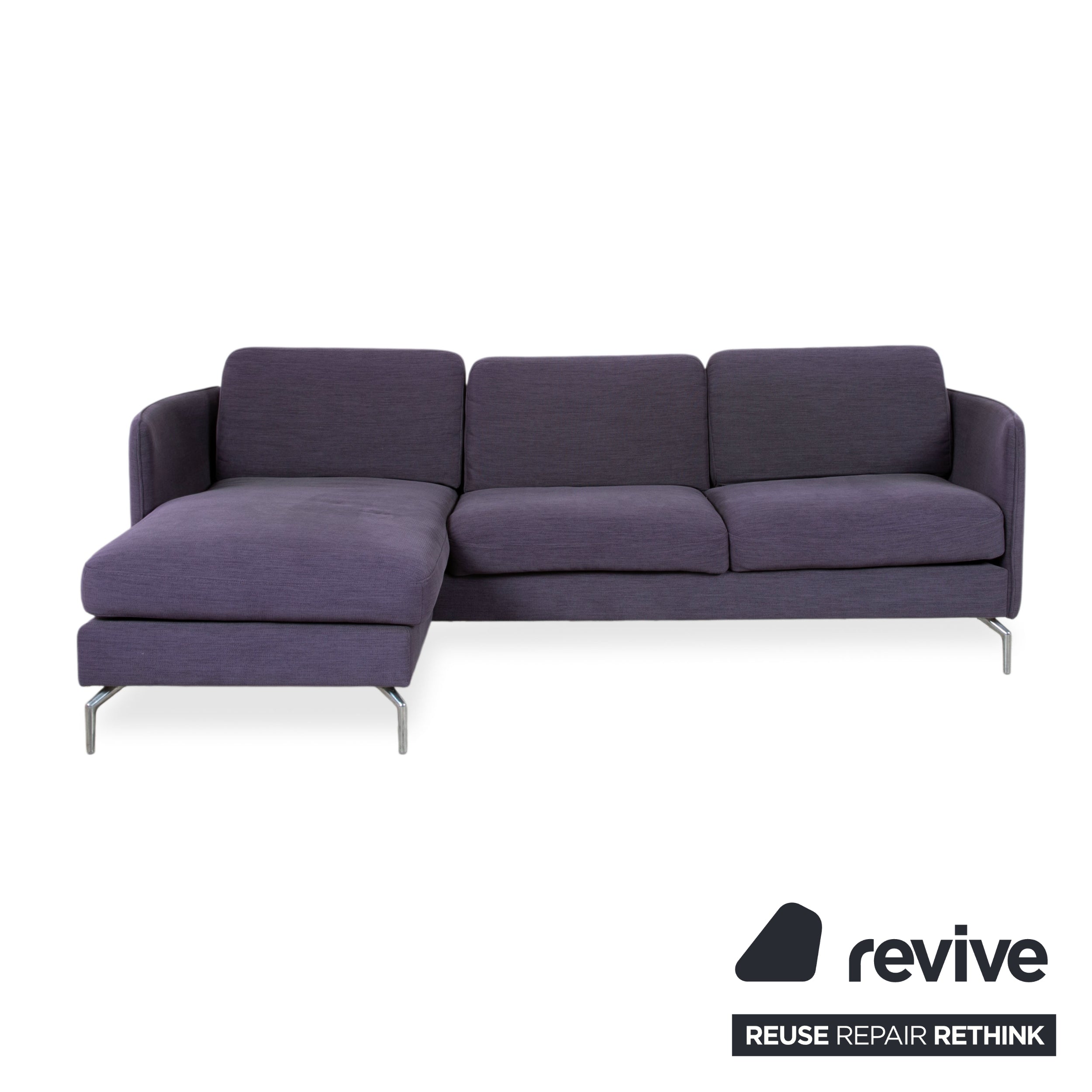 BoConcept Osaka Stoff Ecksofa Blau Lila Aubergine Sofa Couch