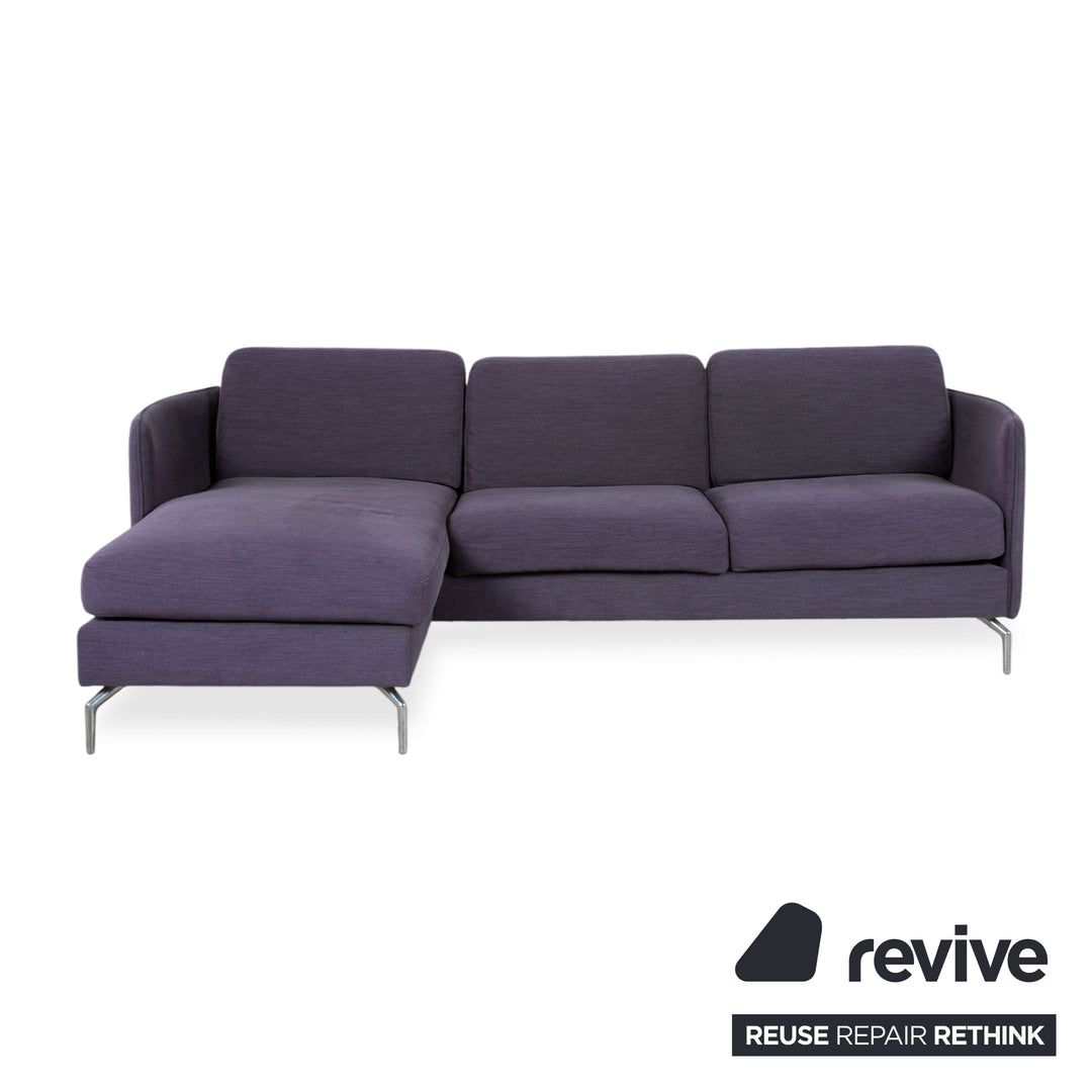 BoConcept Osaka Stoff Ecksofa Blau Lila Aubergine Sofa Couch