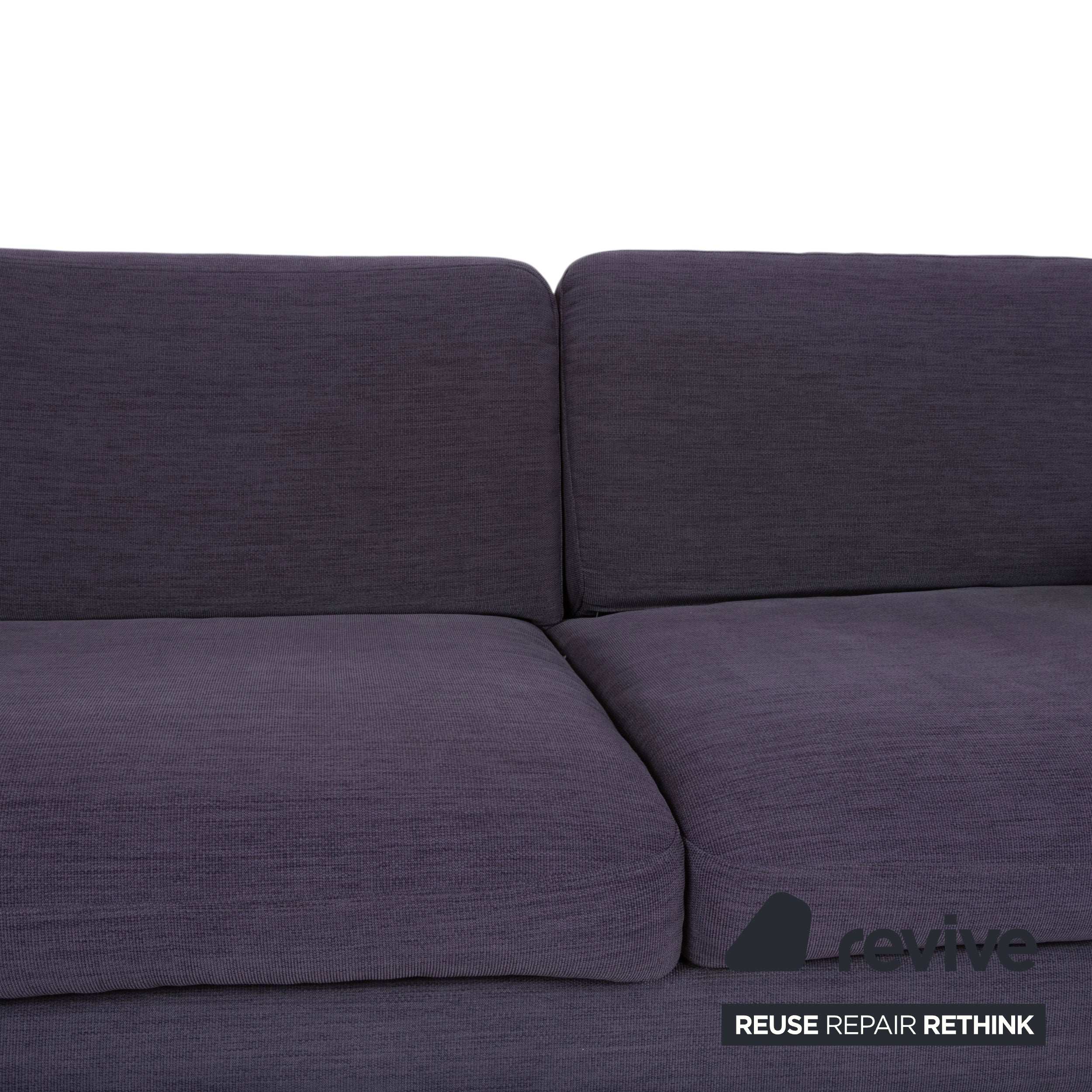 BoConcept Osaka Stoff Ecksofa Blau Lila Aubergine Sofa Couch
