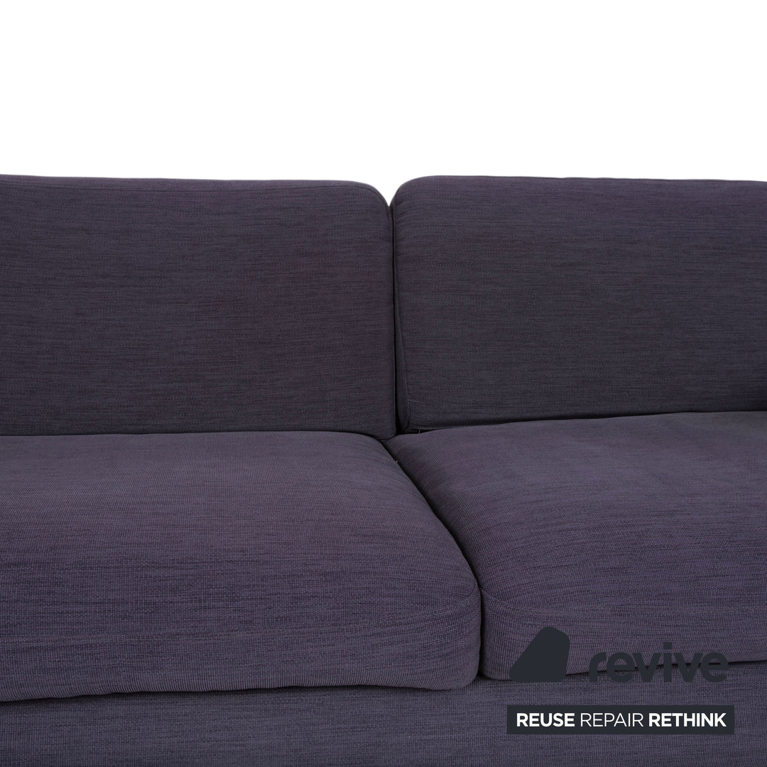 BoConcept Osaka Stoff Ecksofa Blau Lila Aubergine Sofa Couch