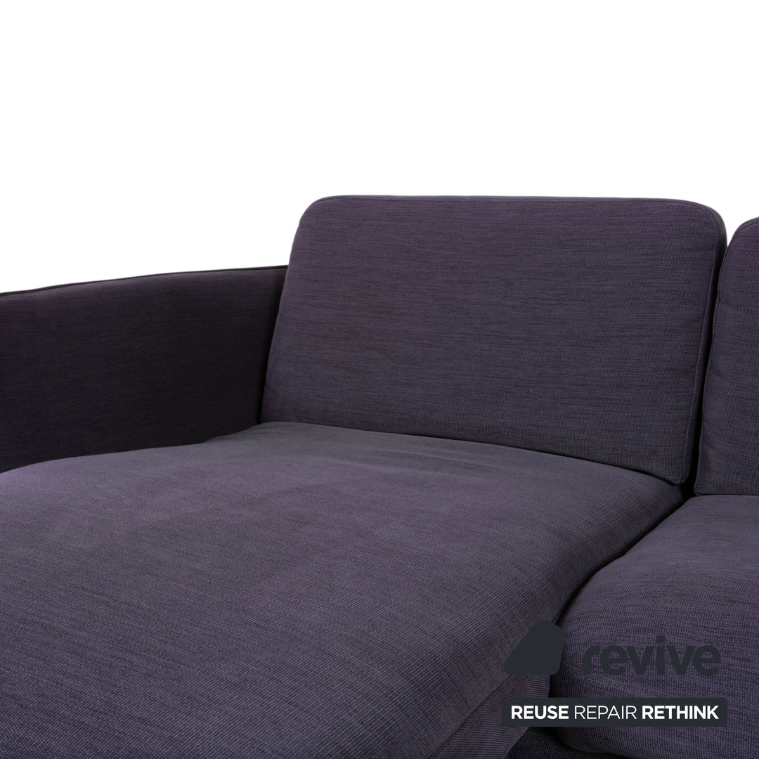 BoConcept Osaka Stoff Ecksofa Blau Lila Aubergine Sofa Couch