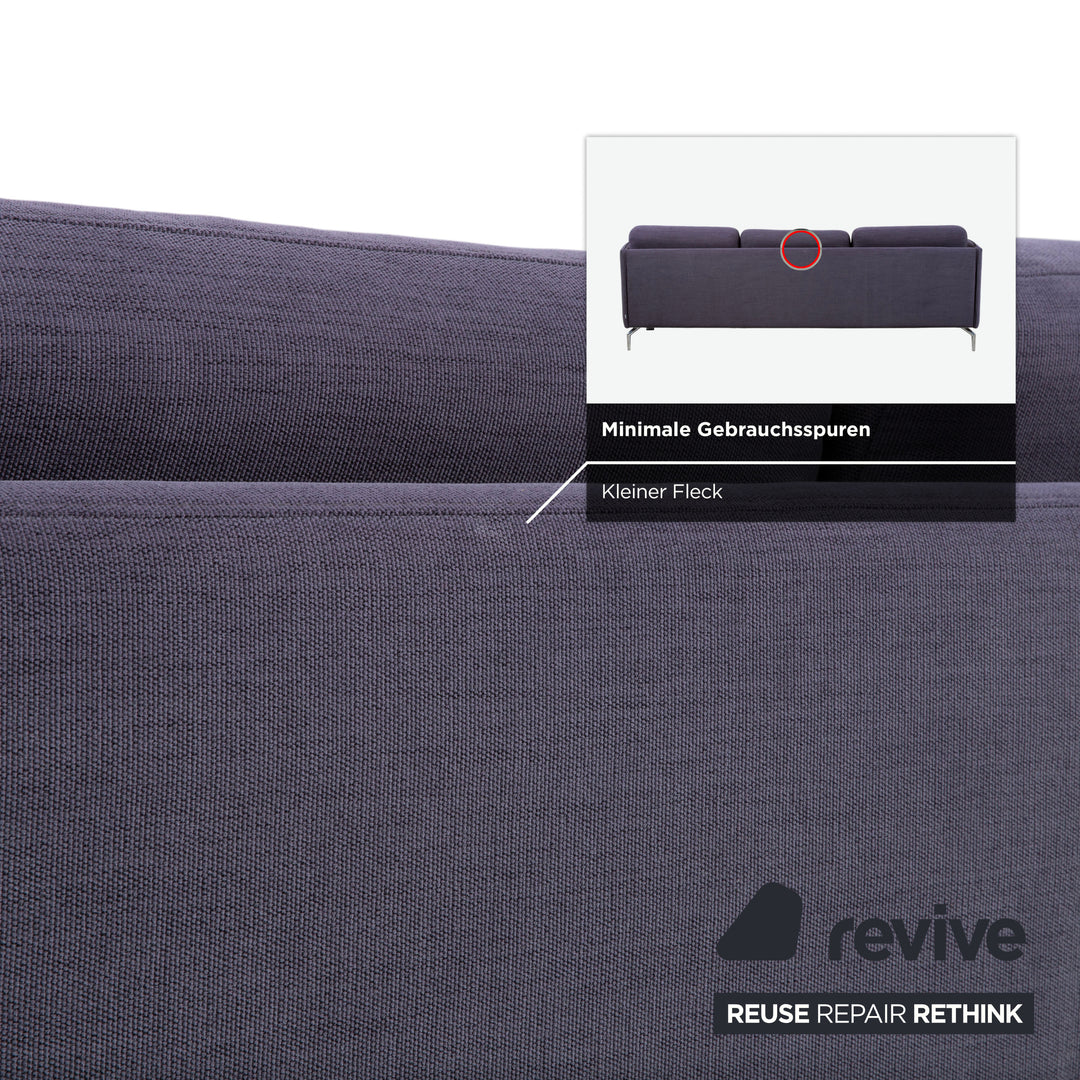 BoConcept Osaka Stoff Ecksofa Blau Lila Aubergine Sofa Couch