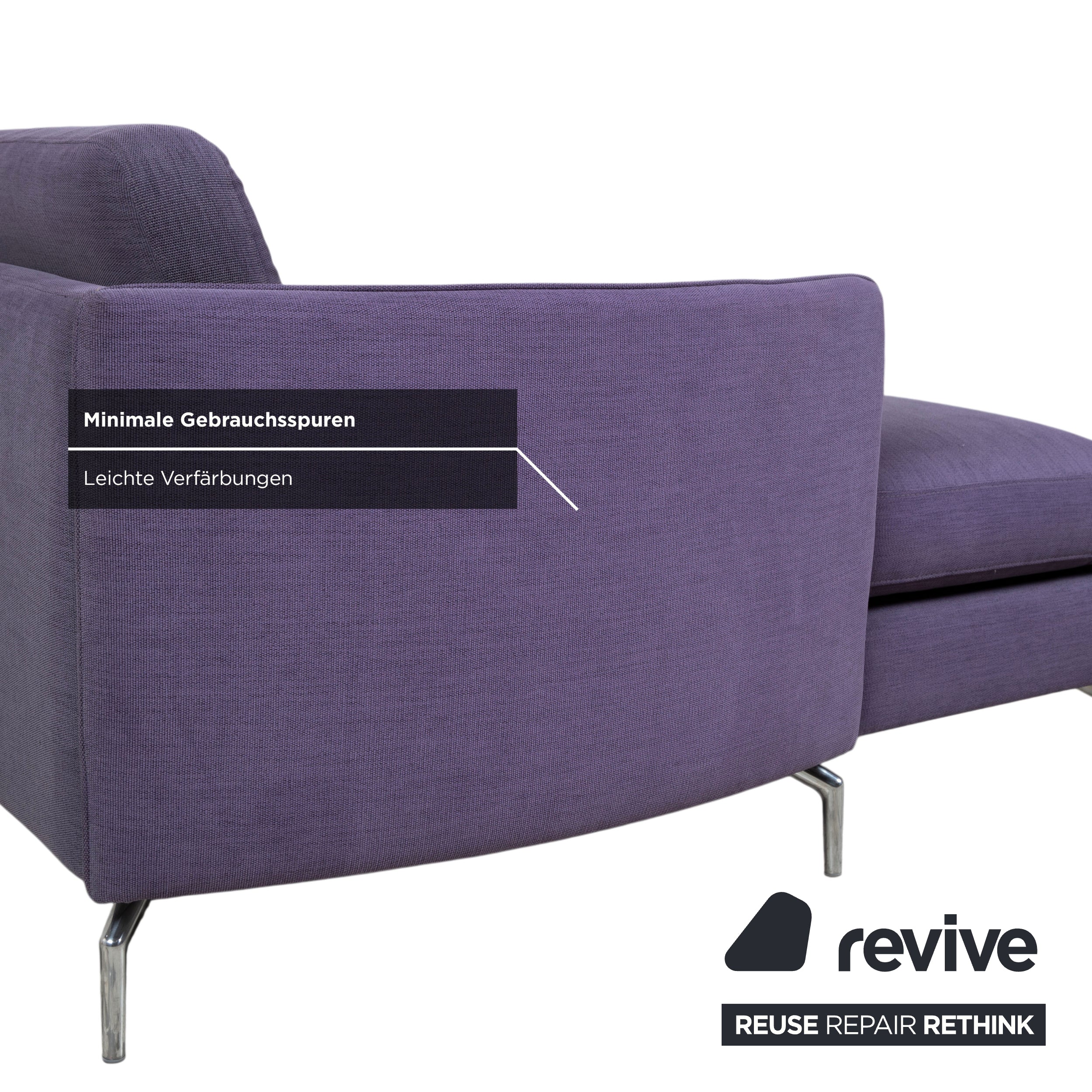 BoConcept Osaka Stoff Ecksofa Blau Lila Aubergine Sofa Couch