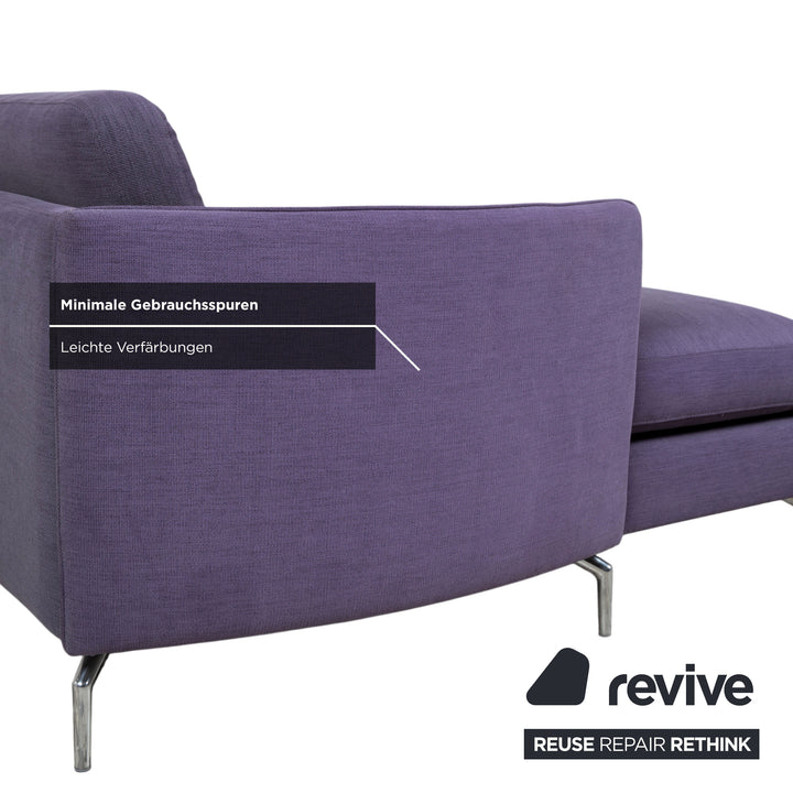 BoConcept Osaka Stoff Ecksofa Blau Lila Aubergine Sofa Couch