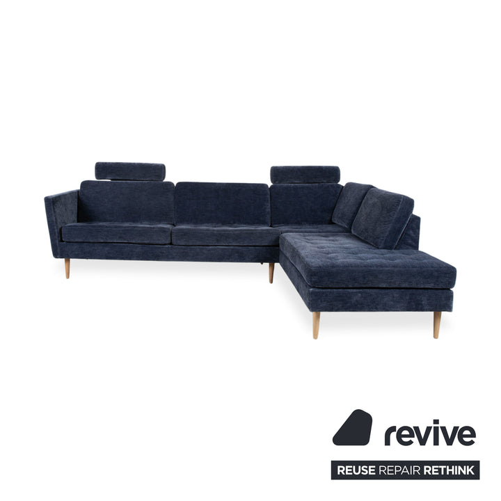 BoConcept Osaka Stoff Ecksofa Blau Sofa Couch Kopfstützen manuelle Funktion