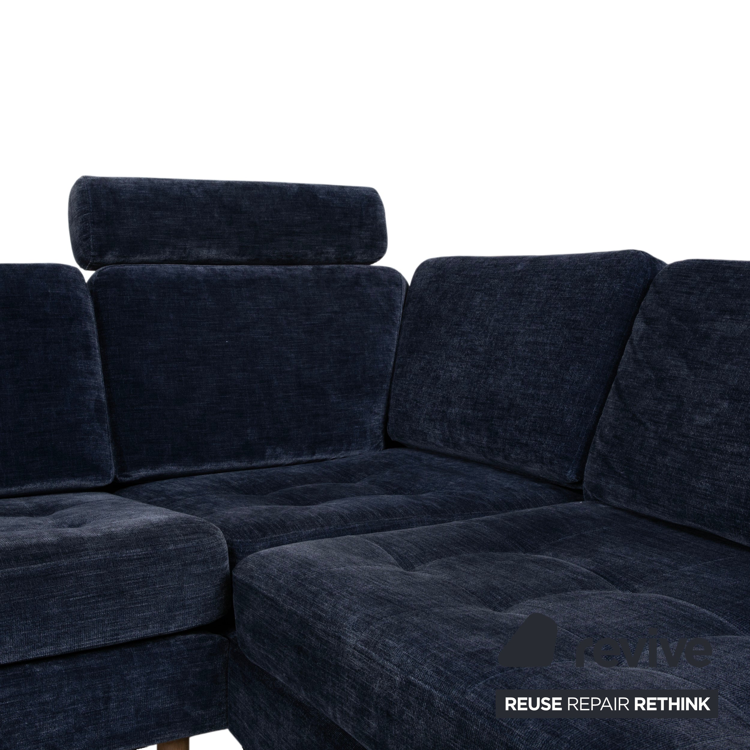 BoConcept Osaka Stoff Ecksofa Blau Sofa Couch Kopfstützen manuelle Funktion
