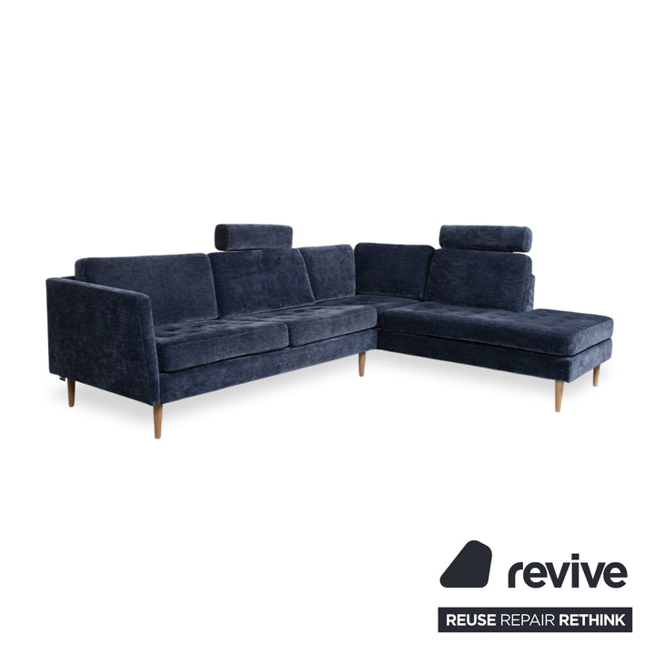 BoConcept Osaka Stoff Ecksofa Blau Sofa Couch Kopfstützen manuelle Funktion