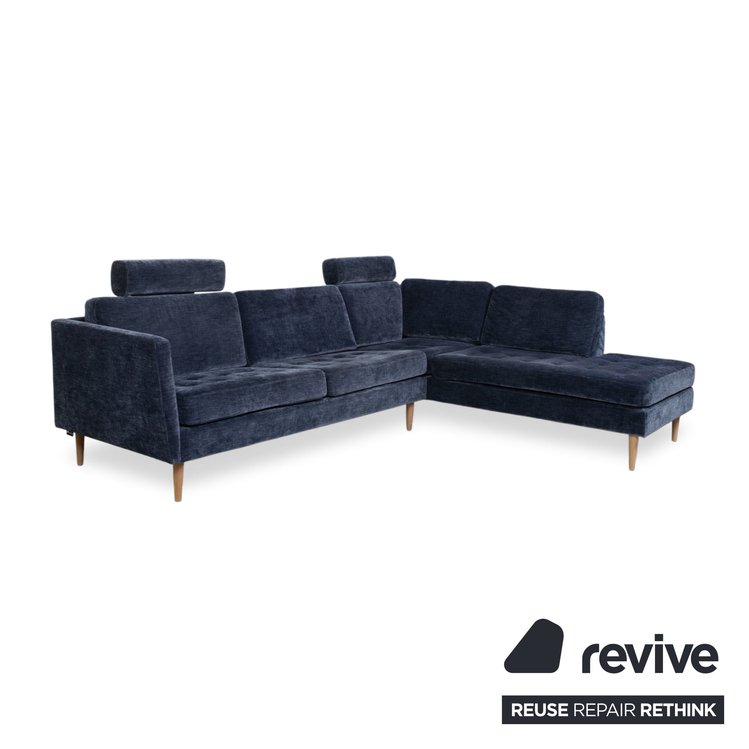 BoConcept Osaka Stoff Ecksofa Blau Sofa Couch Kopfstützen manuelle Funktion