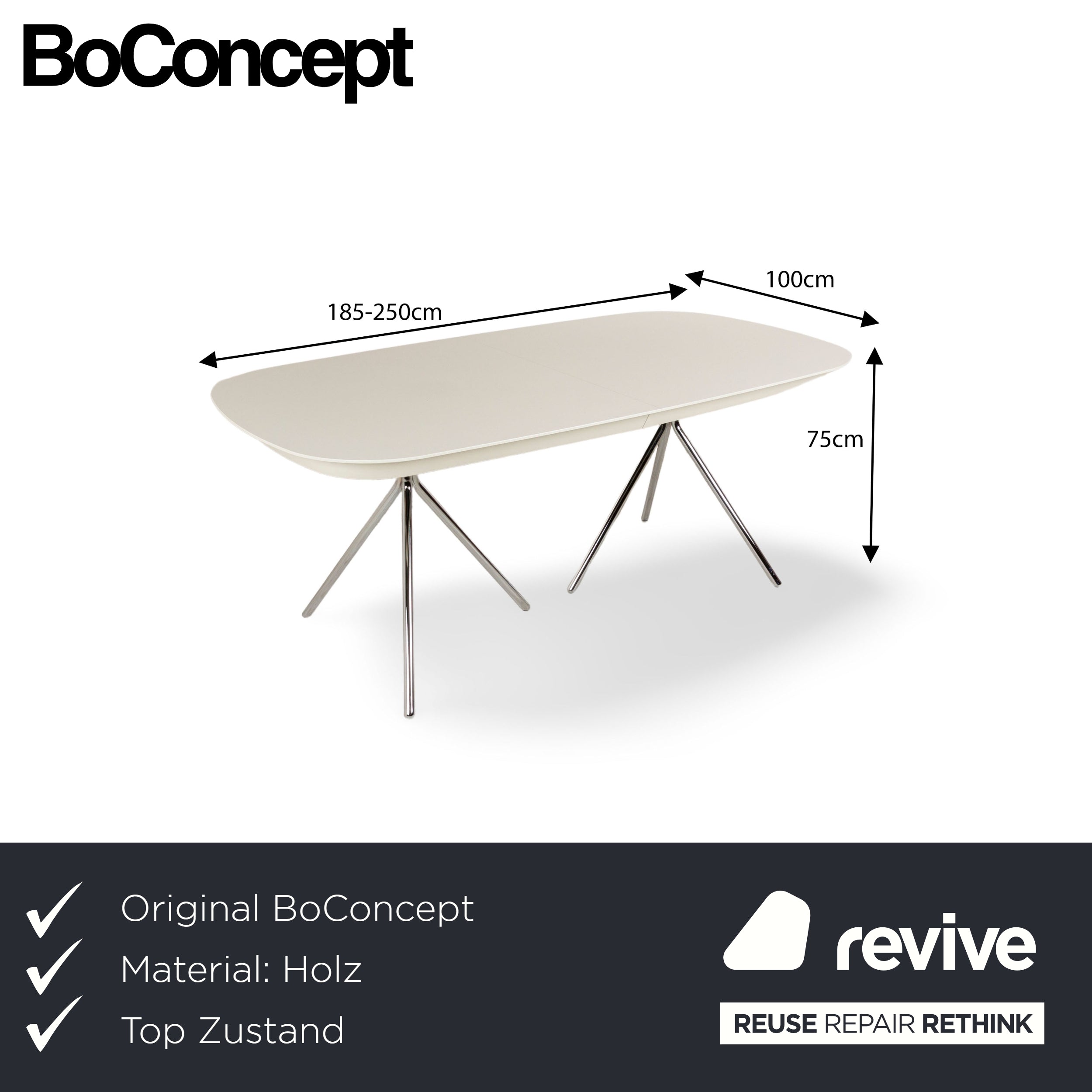 BoConcept Esstisch Ottawa Weiß Holz - 2. Hand - Revive.de