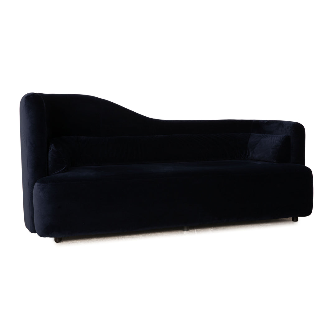 BoConcept Ottawa Velvet Fabric Lounger Blue Sofa Couch