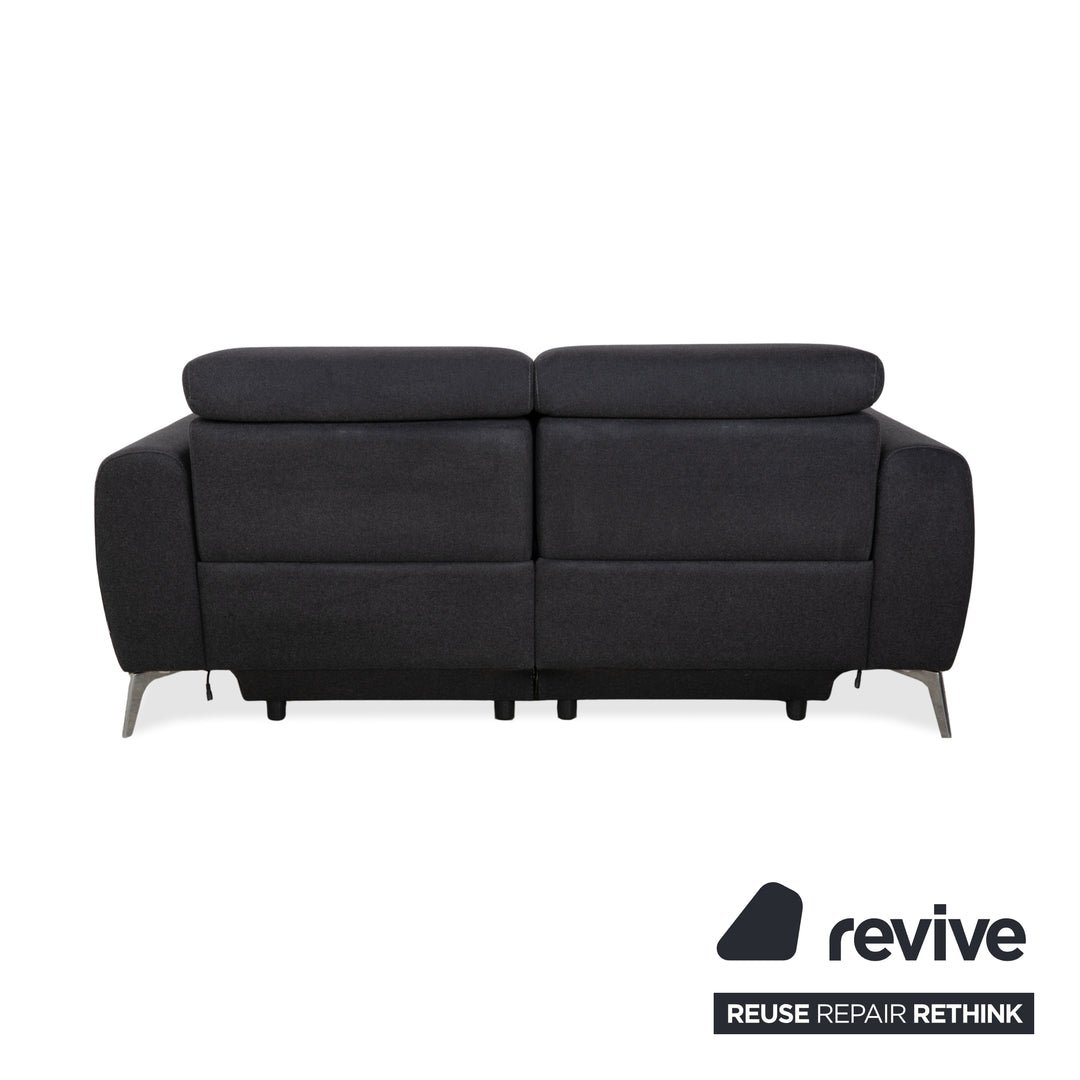 BoConcept Pravo Fabric Two-Seater Sofa Dark Grey Couch with Electric Function
