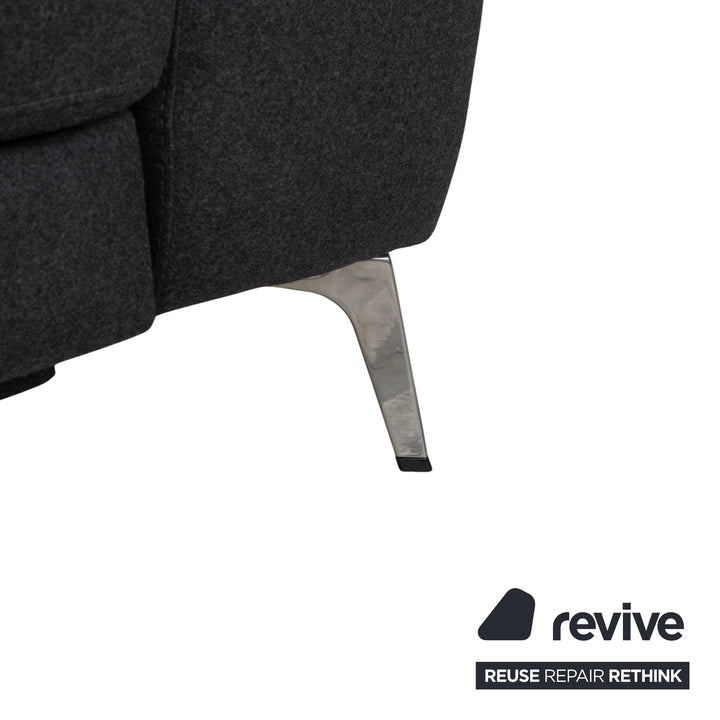 Canapé deux places BoConcept Pravo en tissu gris foncé avec fonction électrique