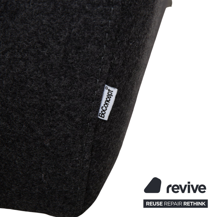 BoConcept Pravo Fabric Two-Seater Sofa Dark Grey Couch with Electric Function