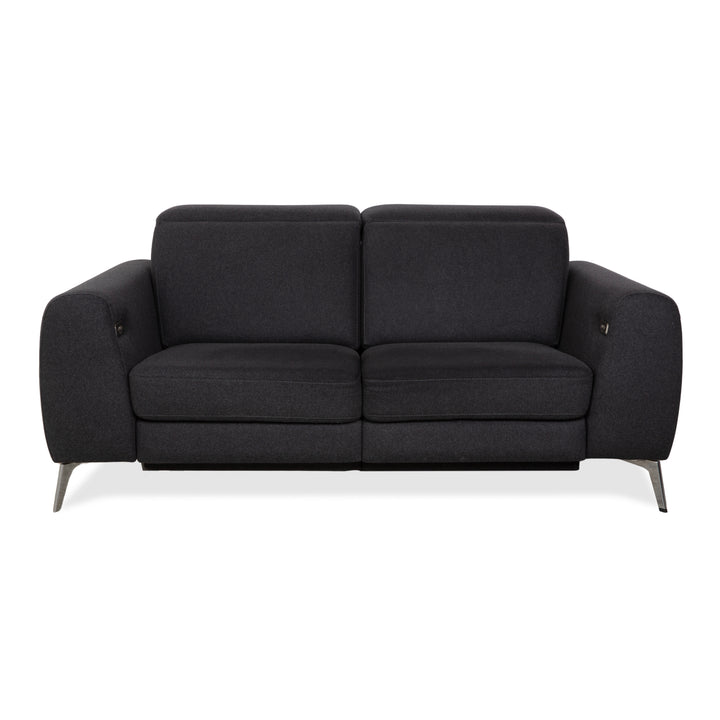 BoConcept Pravo Fabric Two-Seater Sofa Dark Grey Couch with Electric Function