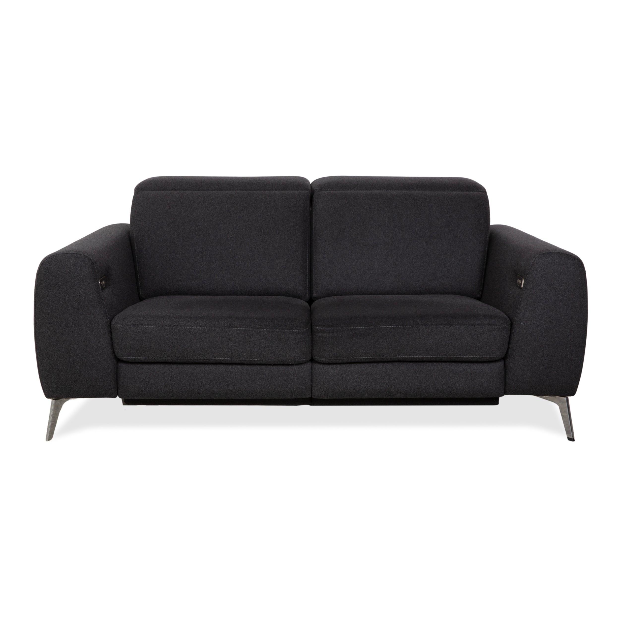 Canapé deux places BoConcept Pravo en tissu gris foncé avec fonction électrique