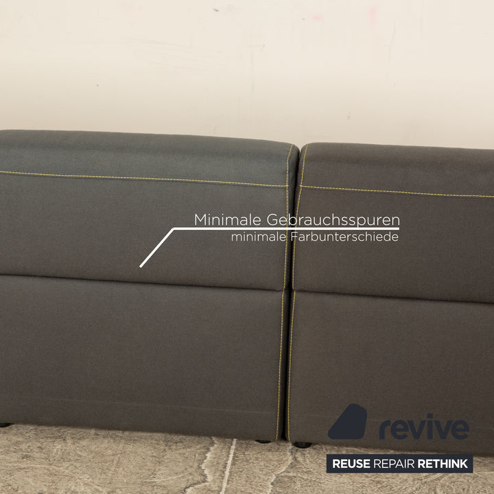 BoConcept Smartville Fabric Sofa Set Gray Three Seater Stool Sofa Couch