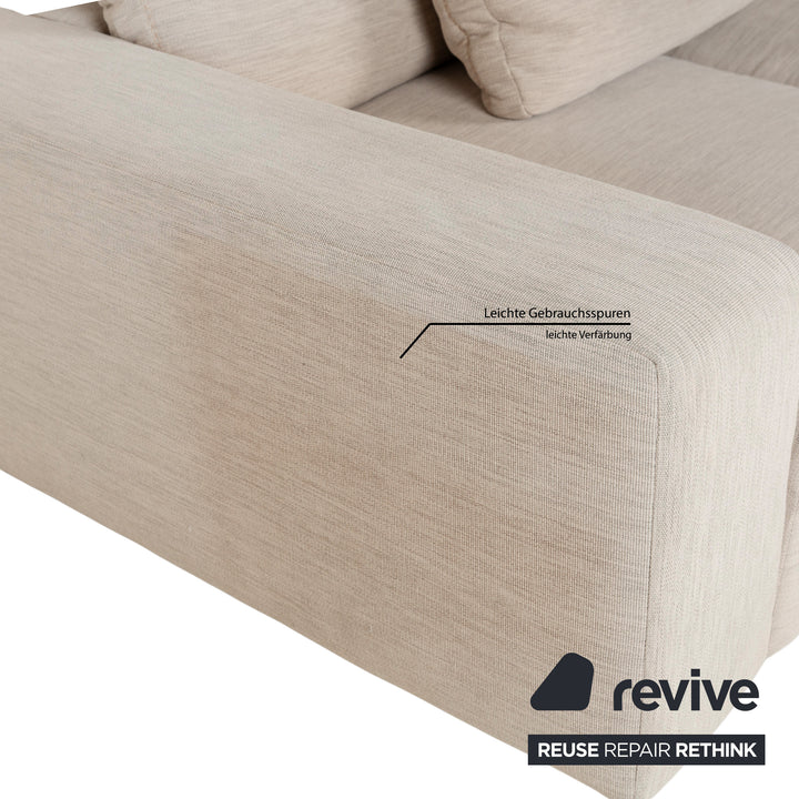 Canapé 3 places en tissu beige BoConcept avec fonction manuelle