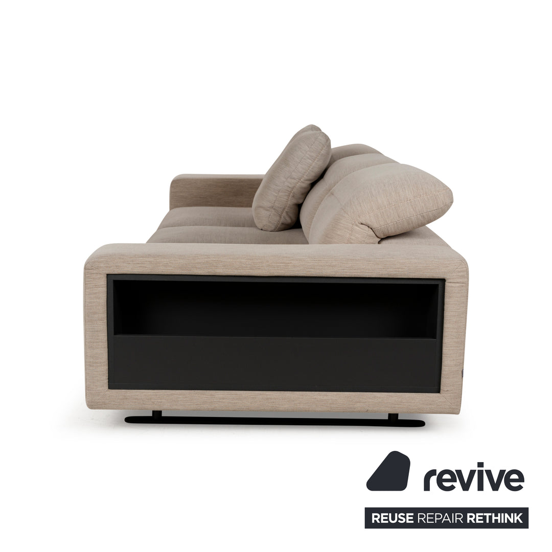 Canapé 3 places en tissu beige BoConcept avec fonction manuelle