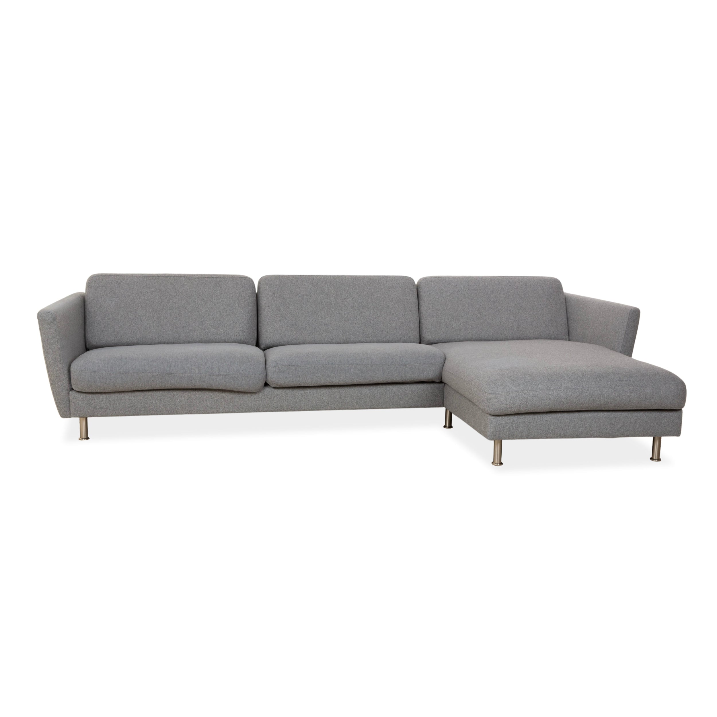 BoConcept Stoff Ecksofa Grau Sofa Couch