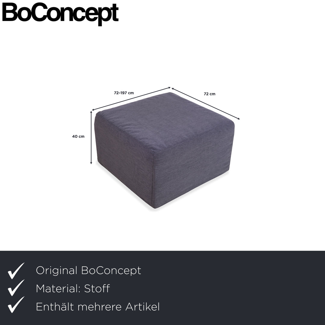 Pouf-lit BoConcept Xtra en tissu gris, 2 places, à commande manuelle