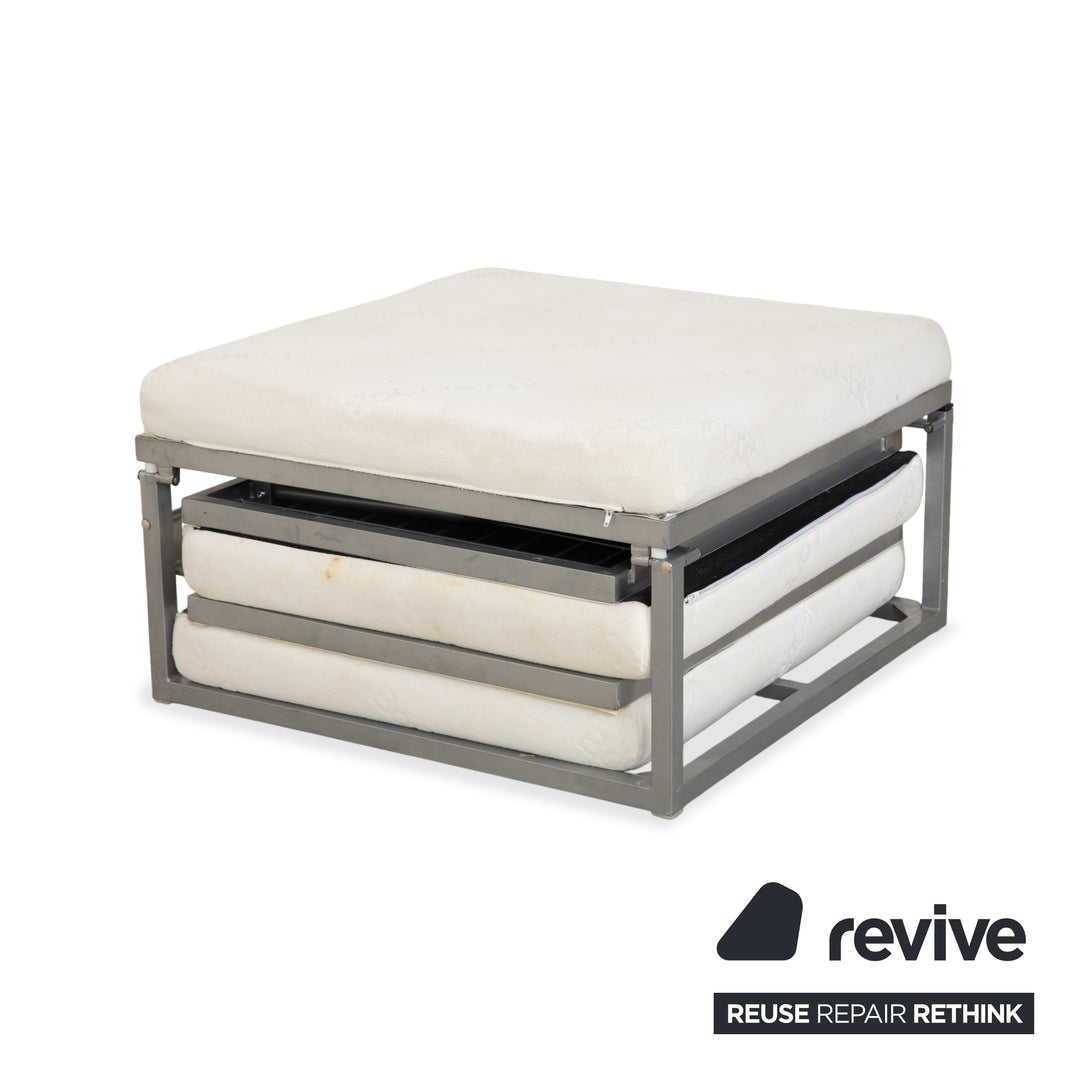 Pouf-lit BoConcept Xtra en tissu gris, 2 places, à commande manuelle