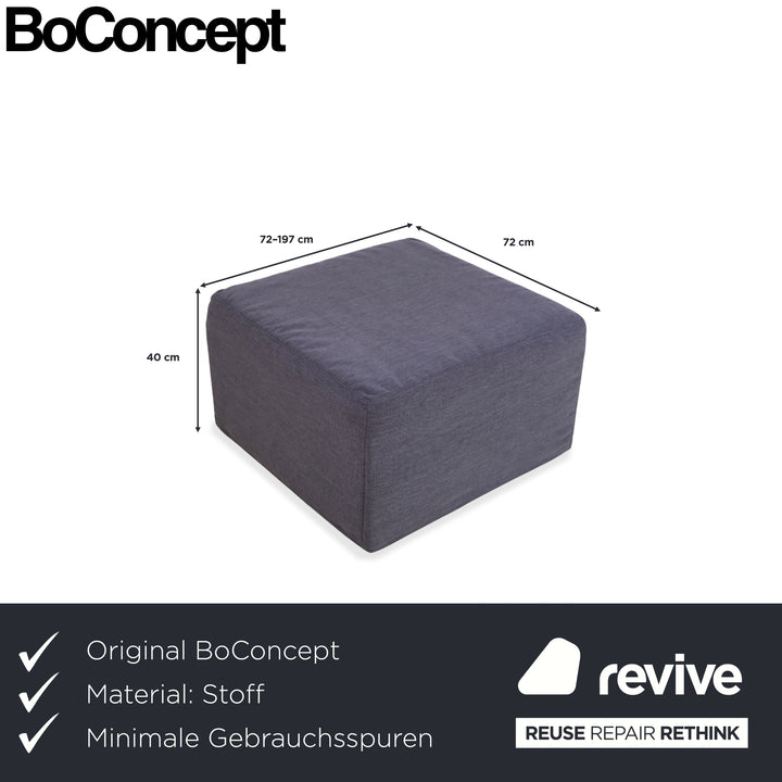 Pouf-lit en tissu BoConcept xtra gris à fonction manuelle