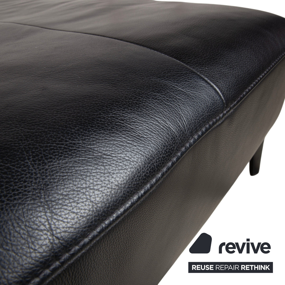 BoConcept Zurich Leather Stool Black