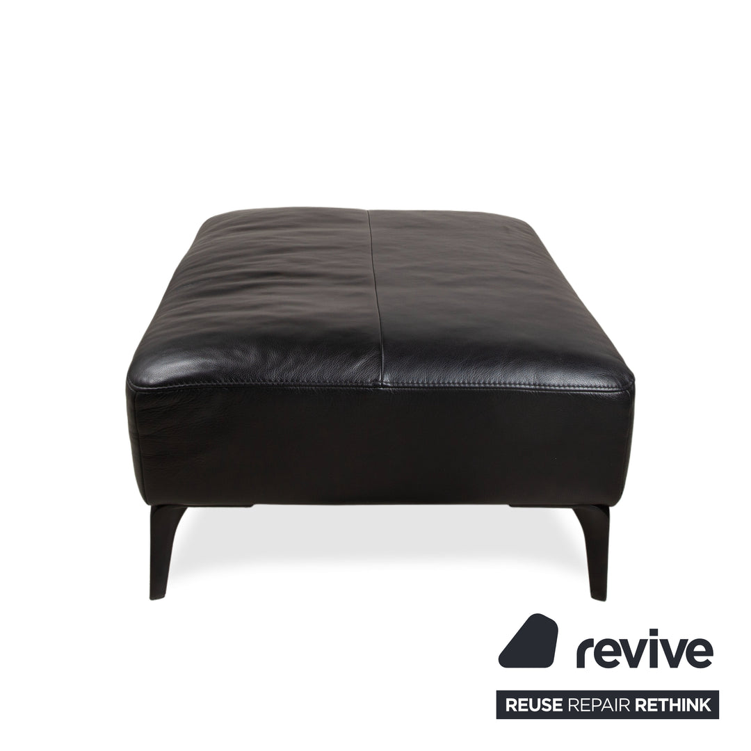 BoConcept Zurich Leather Stool Black