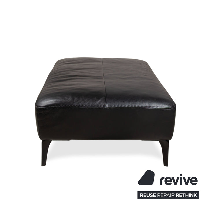 BoConcept Zurich Leather Stool Black