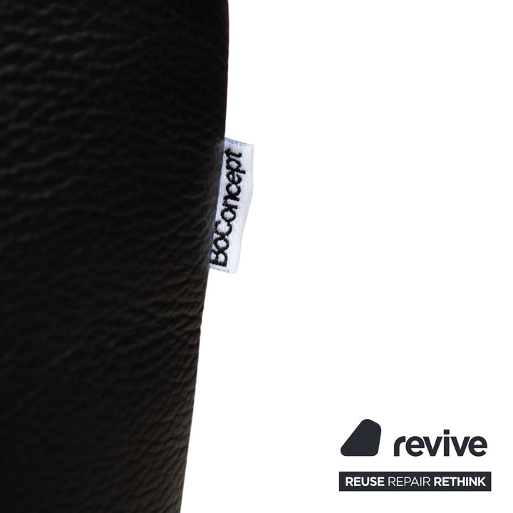BoConcept Zurich Leather Stool Black