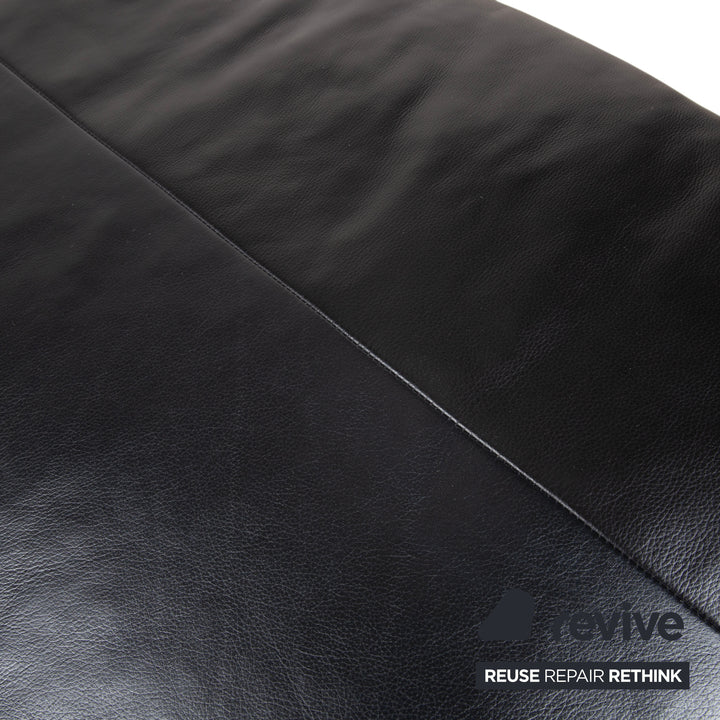 BoConcept Zurich Leather Stool Black