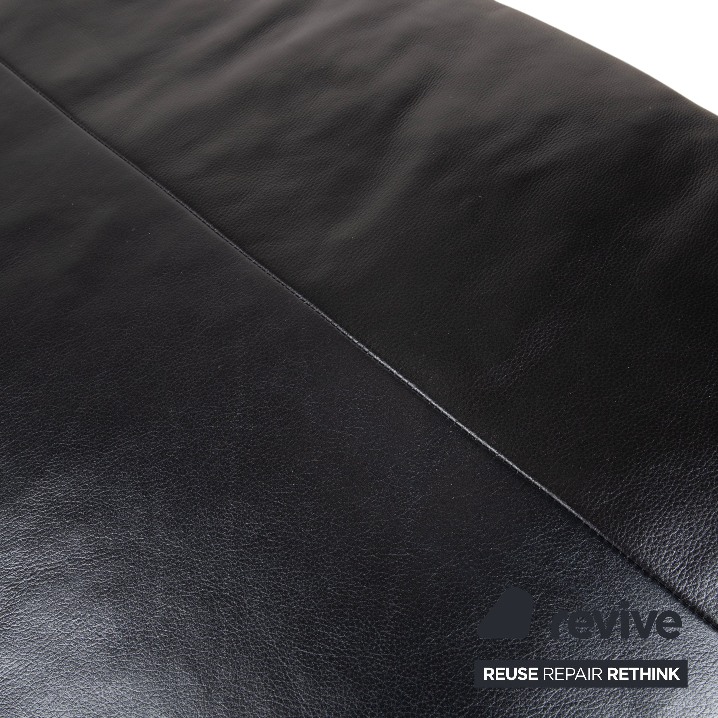 BoConcept Zürich Leder Hocker Schwarz