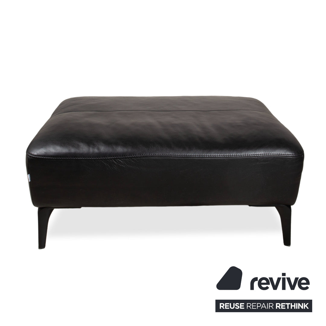 BoConcept Zurich Leather Stool Black