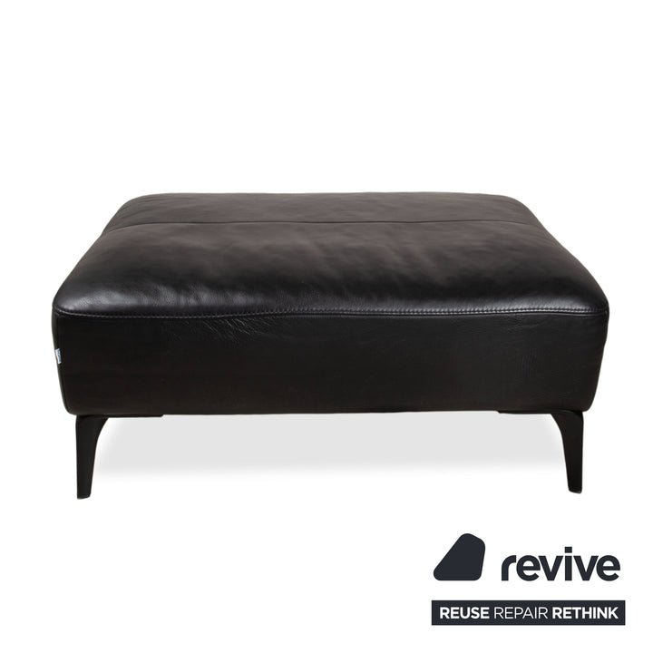 BoConcept Zurich Leather Stool Black
