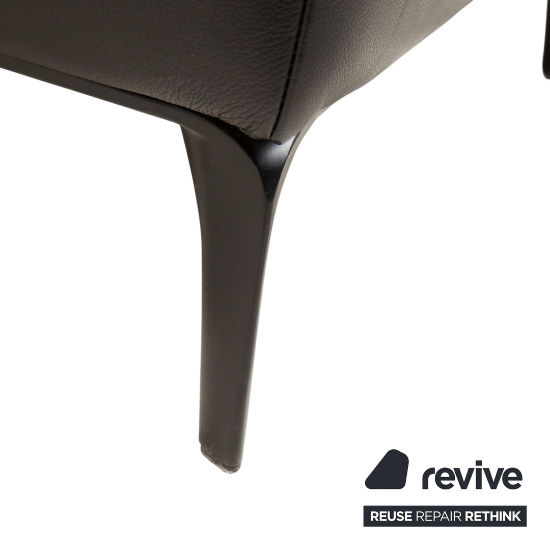 BoConcept Zurich Leather Stool Black
