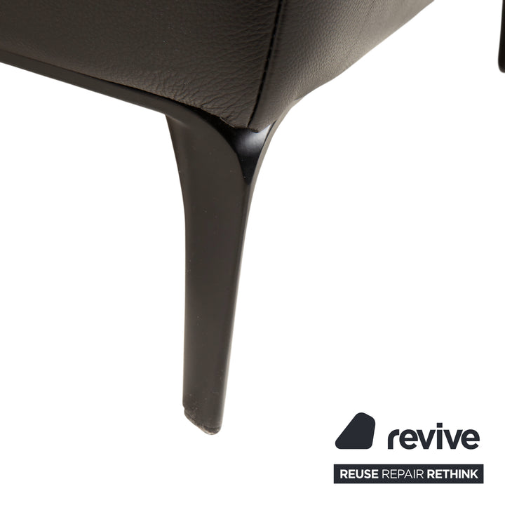 BoConcept Zurich Leather Stool Black