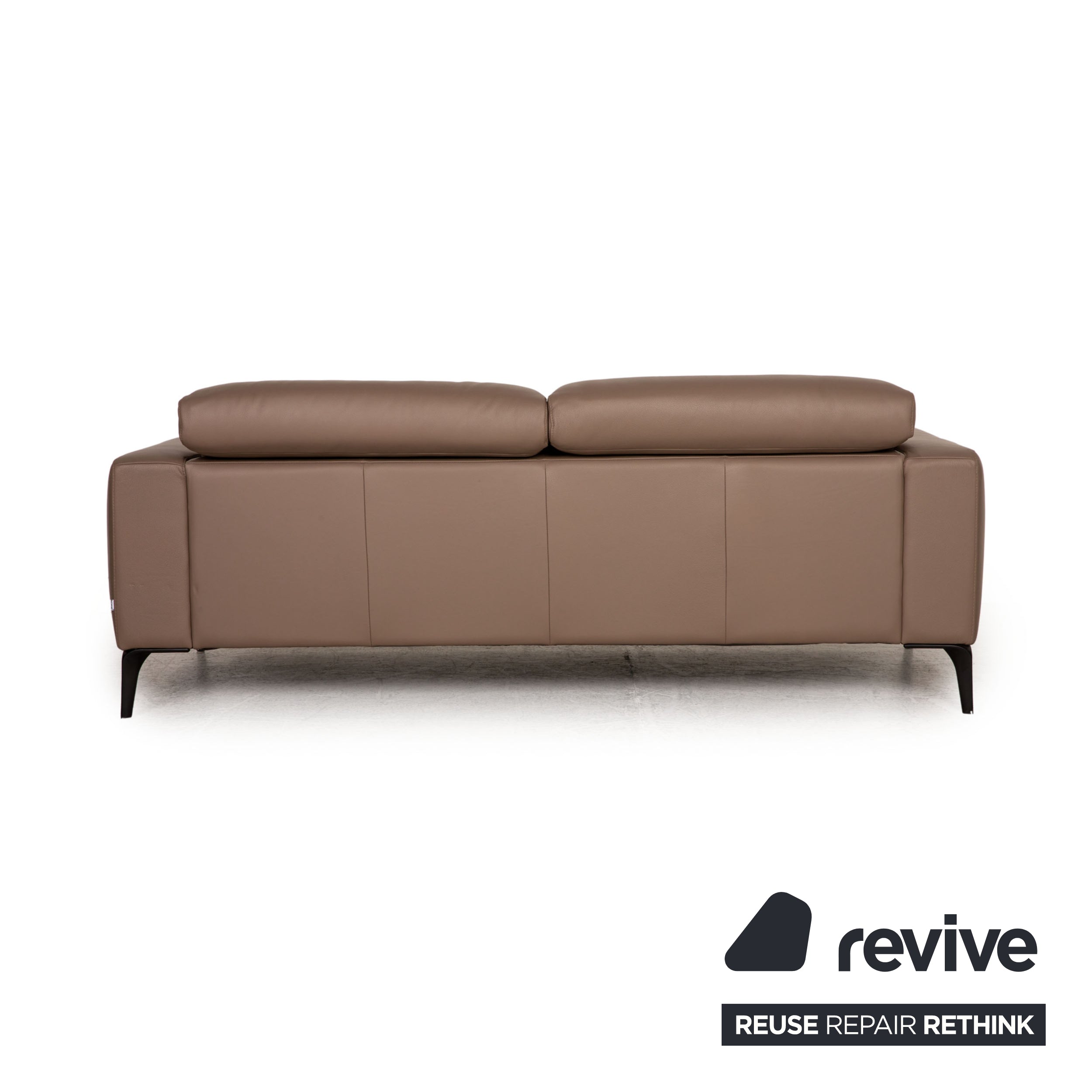 BoConcept Zurich Canapé 2 Places en Cuir Marron Taupe Fonction Canapé