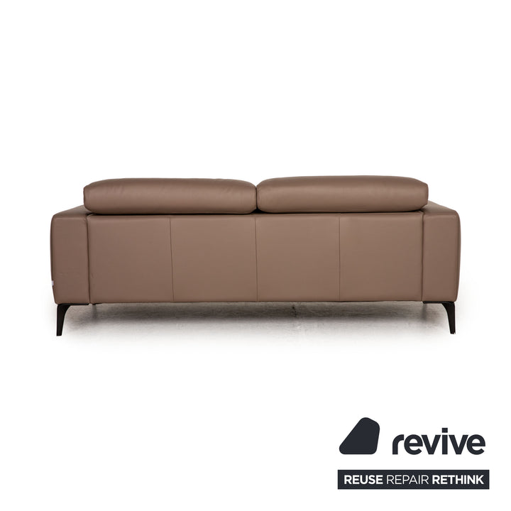 BoConcept Zurich Canapé 2 Places en Cuir Marron Taupe Fonction Canapé