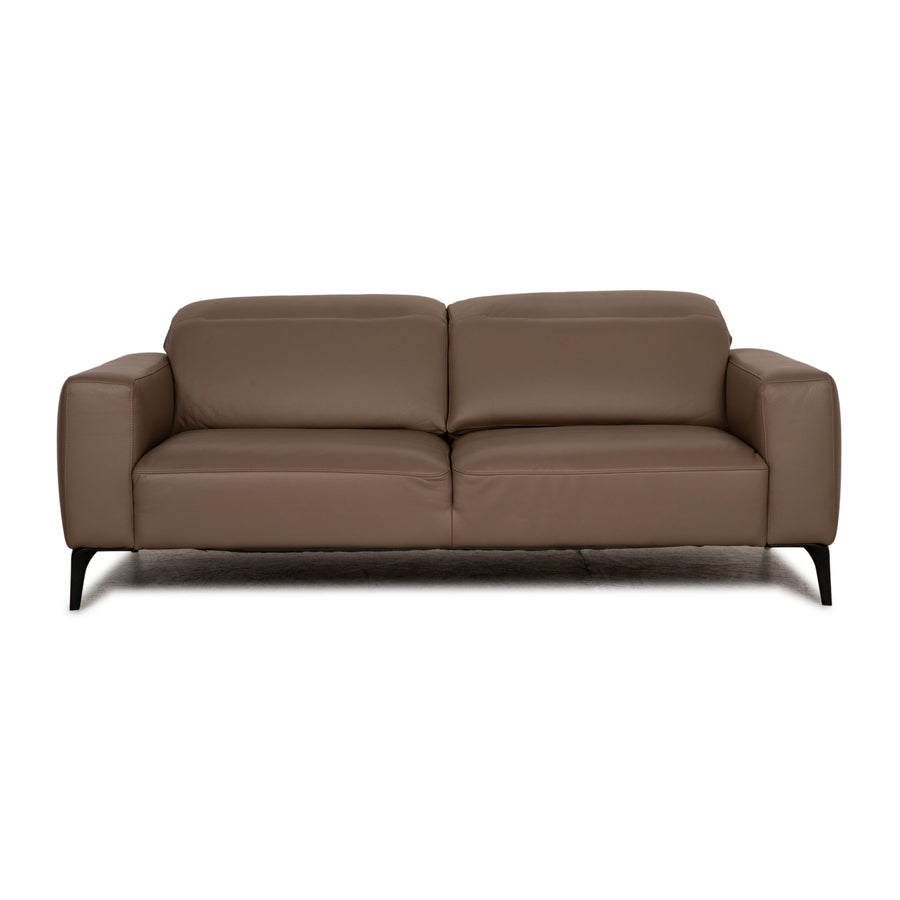 BoConcept Zürich Leder Zweisitzer Braun Taupe Sofa Couch Funktion