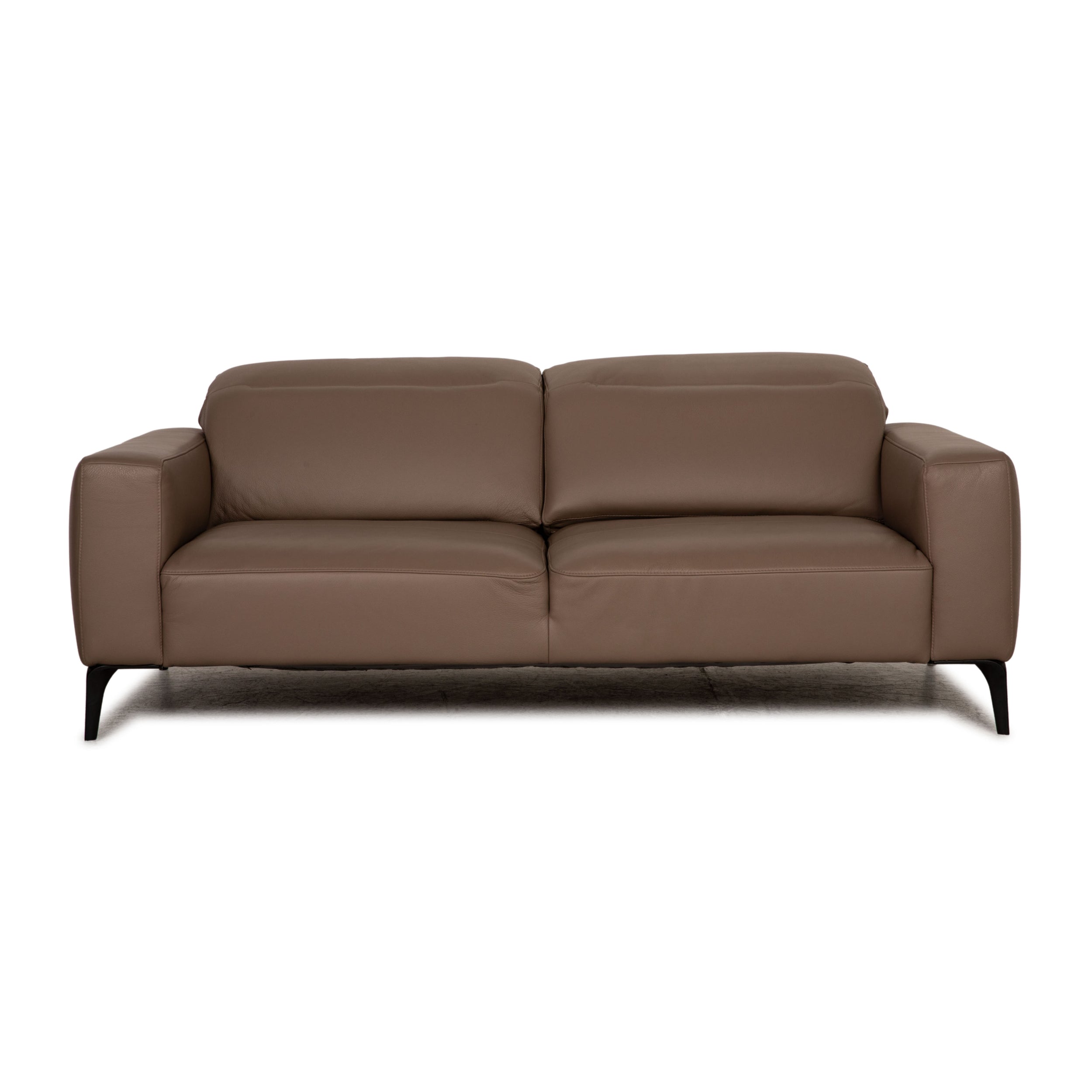 BoConcept Zurich Canapé 2 Places en Cuir Marron Taupe Fonction Canapé