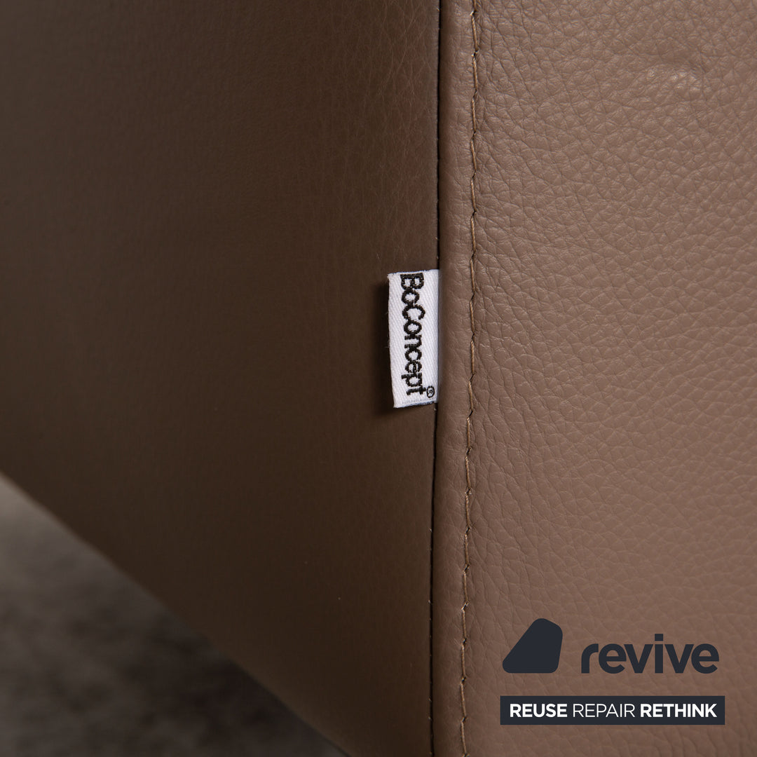 BoConcept Zürich Leder Zweisitzer Braun Taupe Sofa Couch Funktion