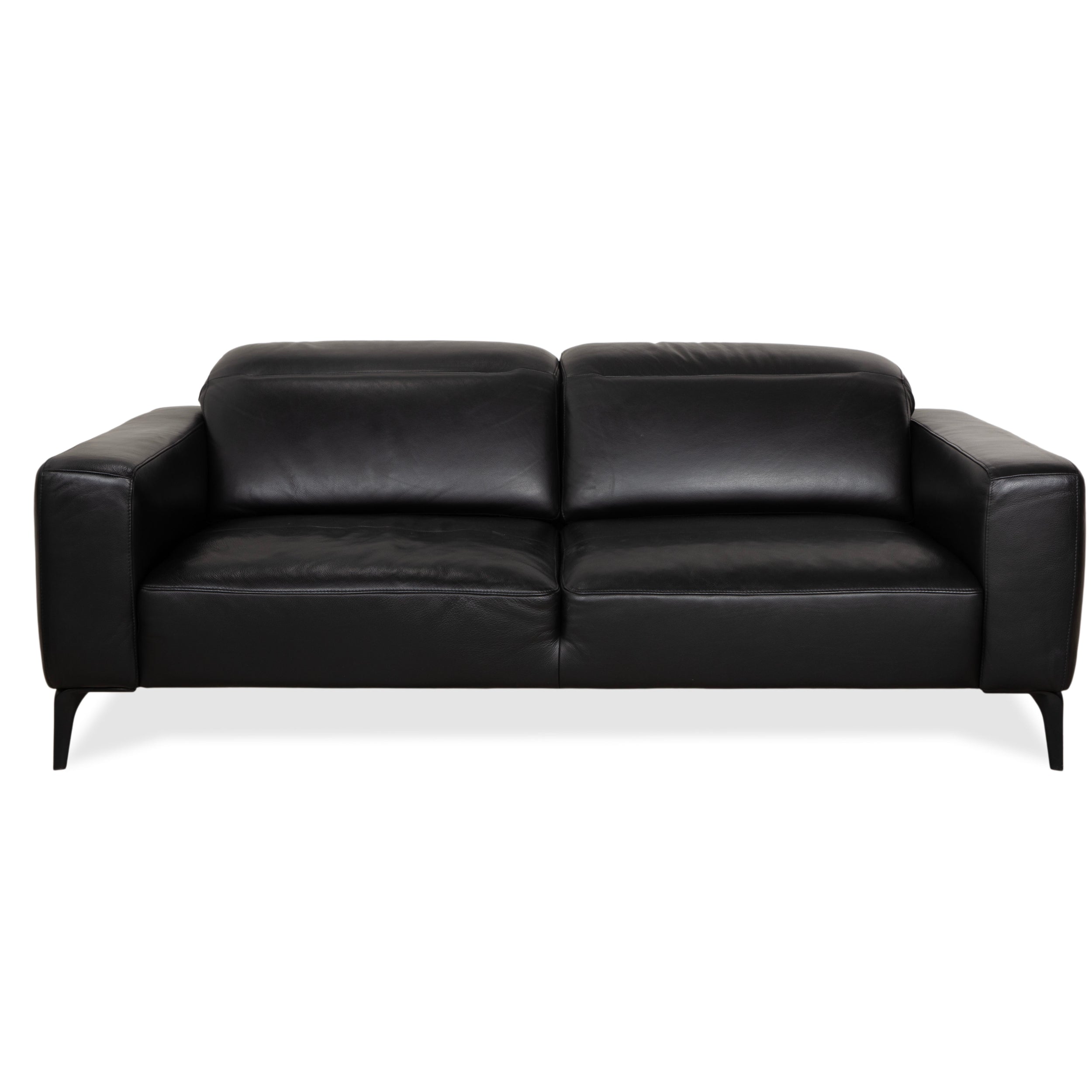 BoConcept Zürich Leder Zweisitzer Schwarz Sofa Couch manuelle Funktion