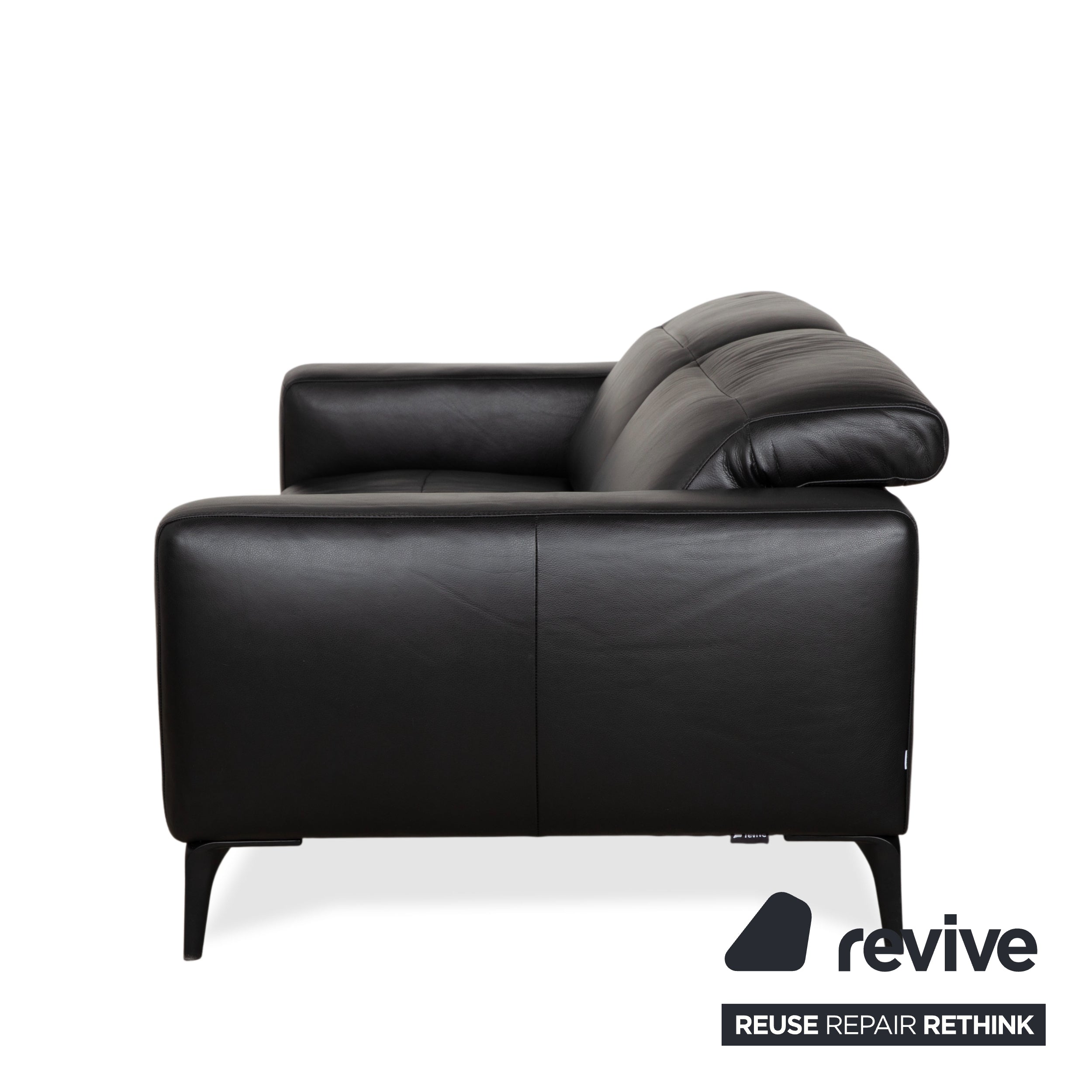 BoConcept Zürich Leder Zweisitzer Schwarz Sofa Couch manuelle Funktion