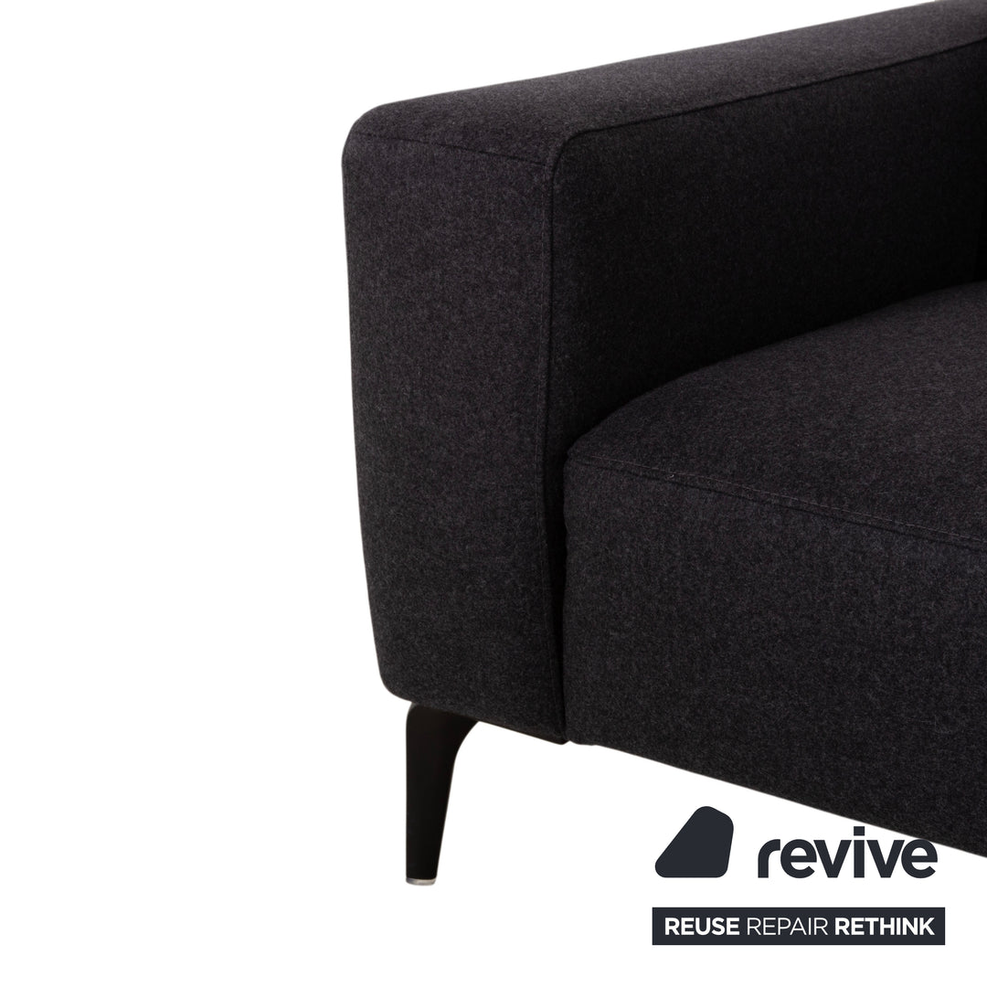 BoConcept Zürich Stoff Ecksofa Grau Anthrazit Sofa Couch manuelle Funktion
