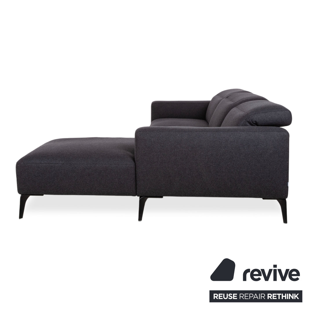 BoConcept Zürich Stoff Ecksofa Grau Anthrazit Sofa Couch manuelle Funktion