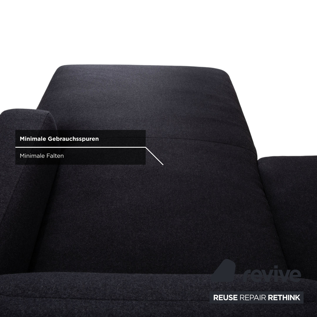 BoConcept Zürich Stoff Ecksofa Grau Anthrazit Sofa Couch manuelle Funktion