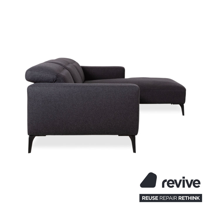 BoConcept Zürich Stoff Ecksofa Grau Anthrazit Sofa Couch manuelle Funktion